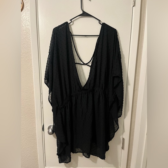 Sheer Black SwimSuit Cover Up Dress - Picture 1 of 2